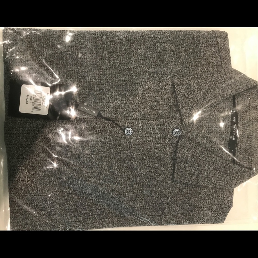Gray Bugatchi Button Down shirt NEW WITH TAGS